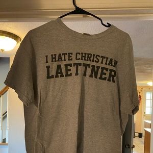 I hate Christian Laettner gray tshirts size large